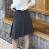 Women's High Waisted Pleated A-Line Midi Skirt