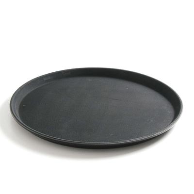 Waiter's Tray, Non-slip, Resistant, Round, Diameter 28 Cm, Black