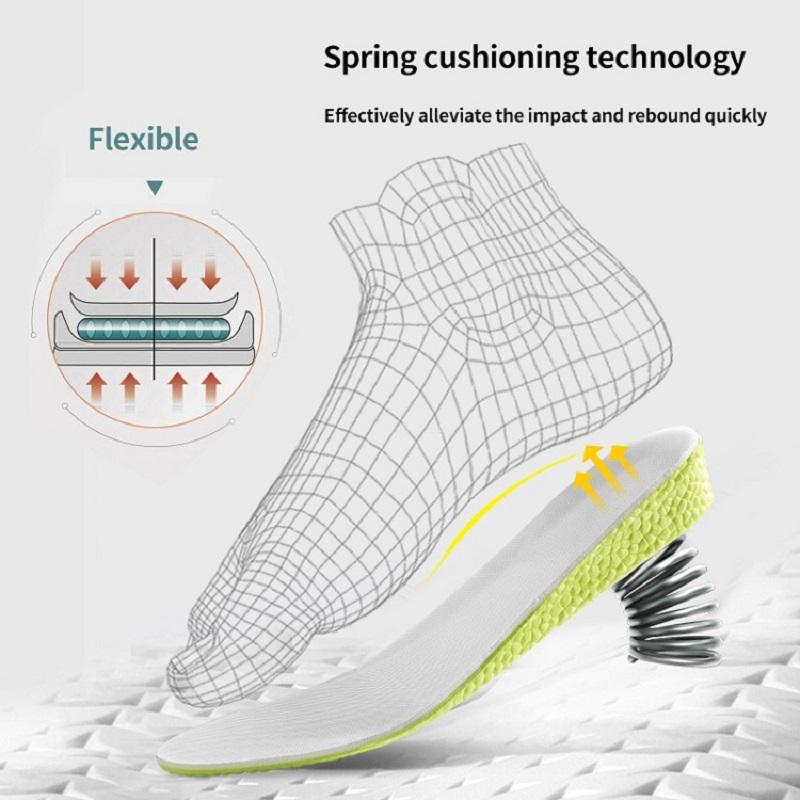 Invisible Height Increase Insoles Green Memory Foam Shoes Sole Pad Breathable Comfortable for Men Women Feet Care Insole