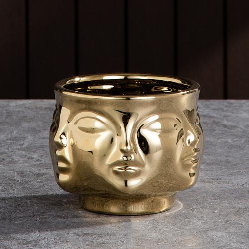 Nordische Keramik-Gesichtsvase Modernes Wohnzimmer Lippenblume Leichter Luxus Ausdruck Halbes Gesicht Dekoration Heimdekorationszubehör