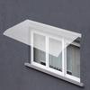 Clear PC Manual Window Awning Canopy, 50x100cm Outdoor Rain Shelter, 3.5mm Thick Door Protection Cover for Exterior Installation