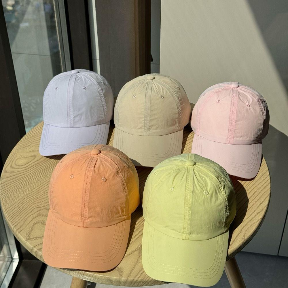 Korean Style Quick-Drying Baseball Cap Solid Color Peaked Cap Casual Solid Color Sun Hat  Men