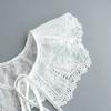 Korean Shirt Fake Collar Shawl Wraps for Womens Hollow Out Floral Lace Necklace False Collar Summer Dress Detachable Collar