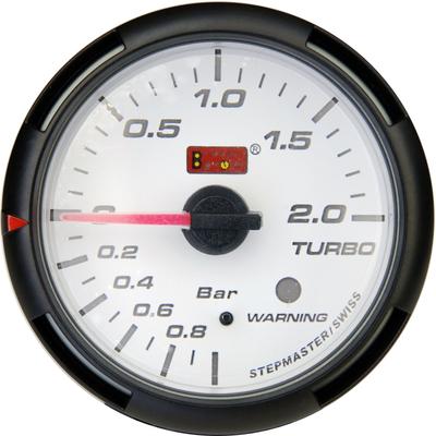AUTOGAUGE Töltőnyomásmérő SM 60 SM60 Sorozat 60mm Átlátszó Lencse Figyelmeztető Funkcióval 60