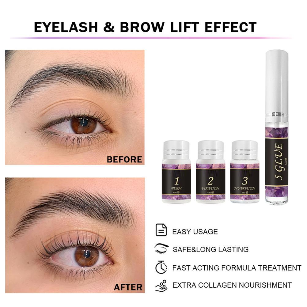 Eyelash and Brow Lift and Tint Kit Eyelash Lamination Starter Kit for Beautiful Eyelashes