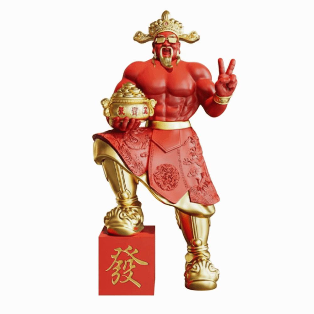 

Lucky Decoration Muscle God of Wealth High-end Shop Front Desk Fortune Decoration Store Display красный