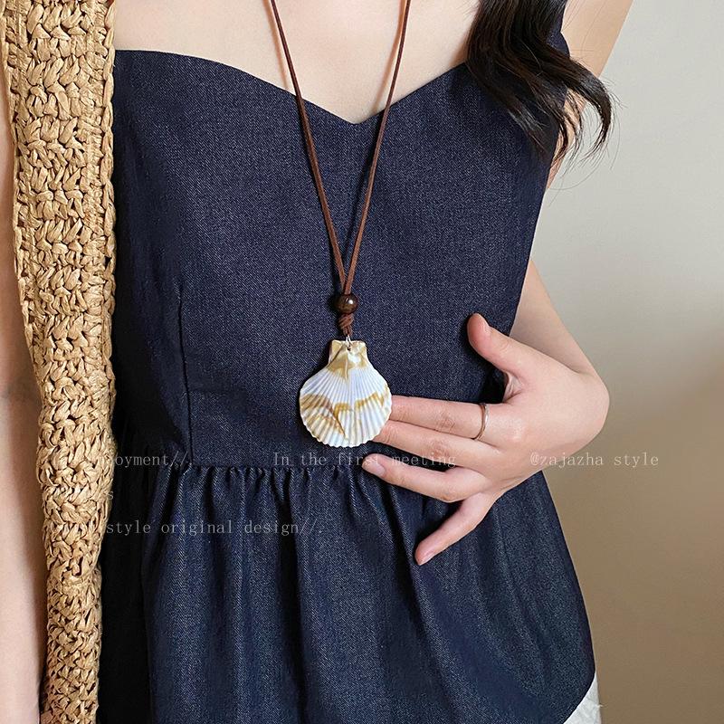 Bohemian Ceramic Necklace: Vintage Ethnic Long Sweater Chain & Zen Choker