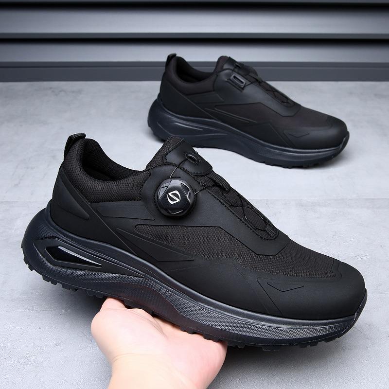 Spring trend sports style casual shoes breathable soft sole outdoor running rotary button walking shoes