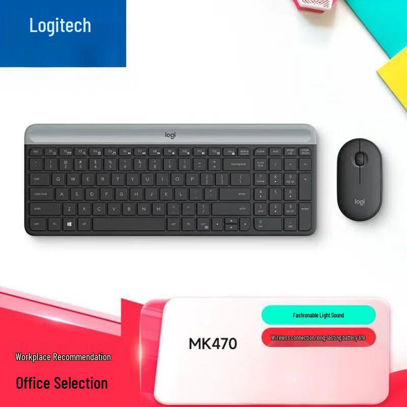 

Logitech MK470 Slim Wireless Keyboard and Mouse Combo
