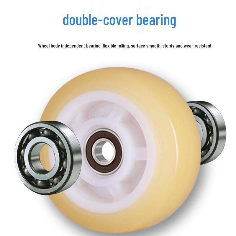 Rubber Silent Tendon Wheel 4568-Inch Trolley Caster - Small Universal Flatbed Accessory