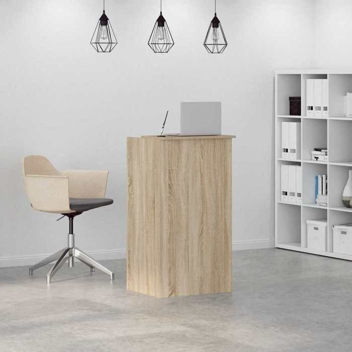 VidaXL Reception Desk Sonoma Oak 55x50x103.5 Cm Engineered Wood, Reception Counter, Salon Reception, Counter 859017