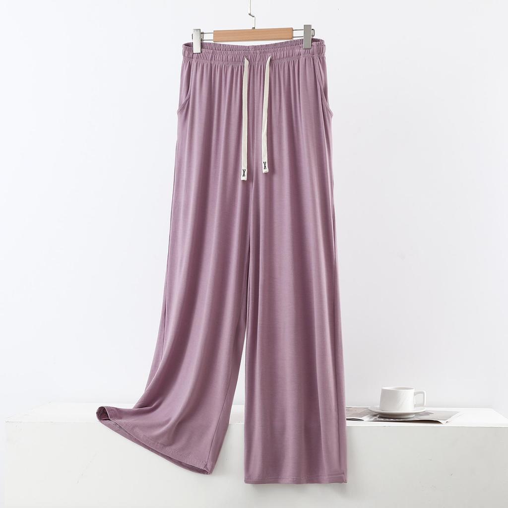 Women's Summer Wide-Leg Modal Pajama Pants - Breathable, Loose-Fit, Plus Size, Mosquito Repellent Home Wear