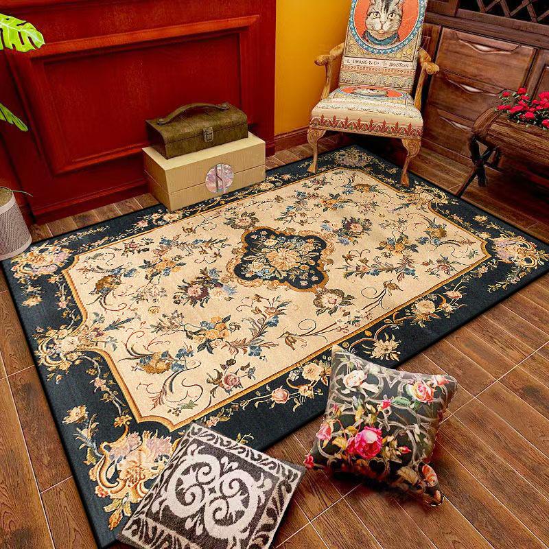 European Luxury Style Rugs Living Room Home Decoration Luxury Bedroom Carpet Washable Mat for Floor Lounge Rug Customizable