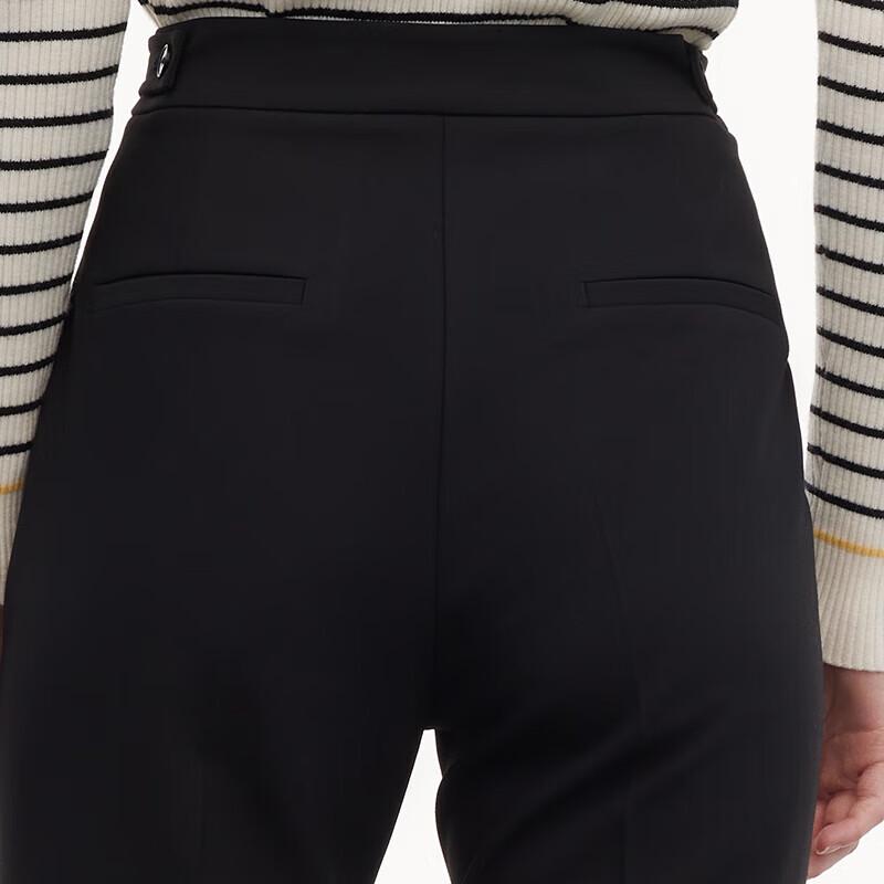 GOELIA Women's Slit Flare High-Waist Trousers