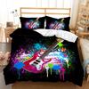 3D Music Bedding Set Single Double Bed Down Duvet Cover Pillowcase 2/3pc Guitar Cover Children's Adult Gift Home Textile