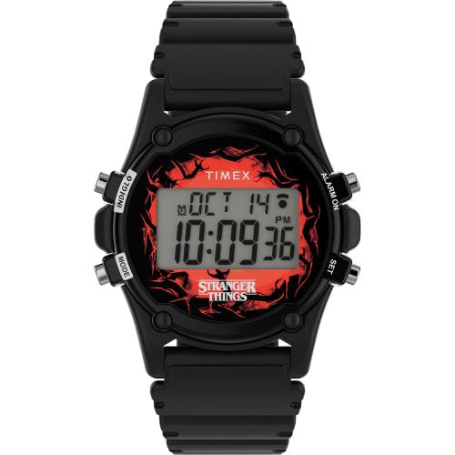 

TIMEX TW2V51000 Унисекс Часы, Модель-коллаборация Netflix & Stranger Things, Кварцевый механизм с Indiglo Ночной свет