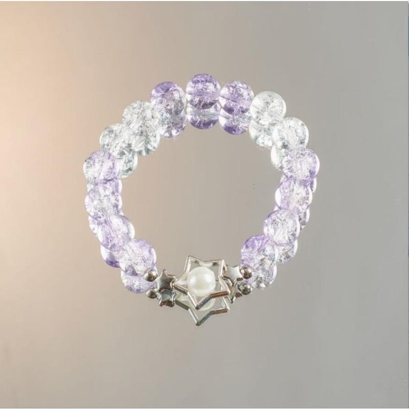 Moana deep sea blue bracelet, original gradual change niche blue sea fishtail starfish glazed bracelet