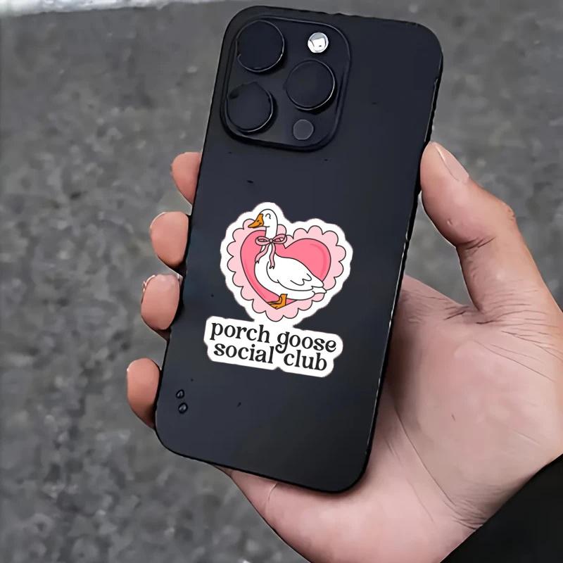 Porch Goose Social Club Water Resistant Sticker | 40oz Tumbler Sticker | Silly Goose Sticker | Porch Goose Accessories | Porch Goose Sticker
