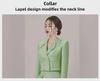2024 Autumn/Winter Plaid Double-Breasted Short Top & A-Line Tassel Skirt Set