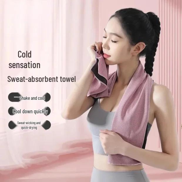 Cooling Sports Towel - Quick-Dry, Sweat-Absorbent Gym Towel for Men & Women Running (2 Pieces)
