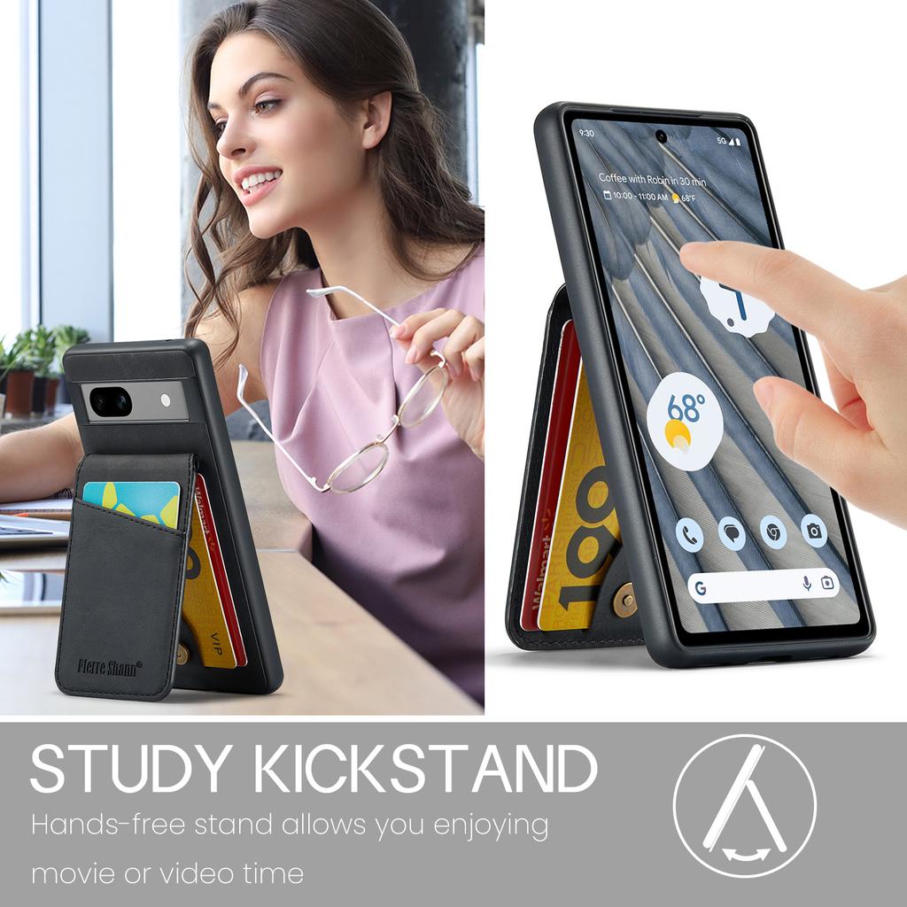 For Google Pixel 8 Cell Phone Case Kickstand Design PU+TPU Cover