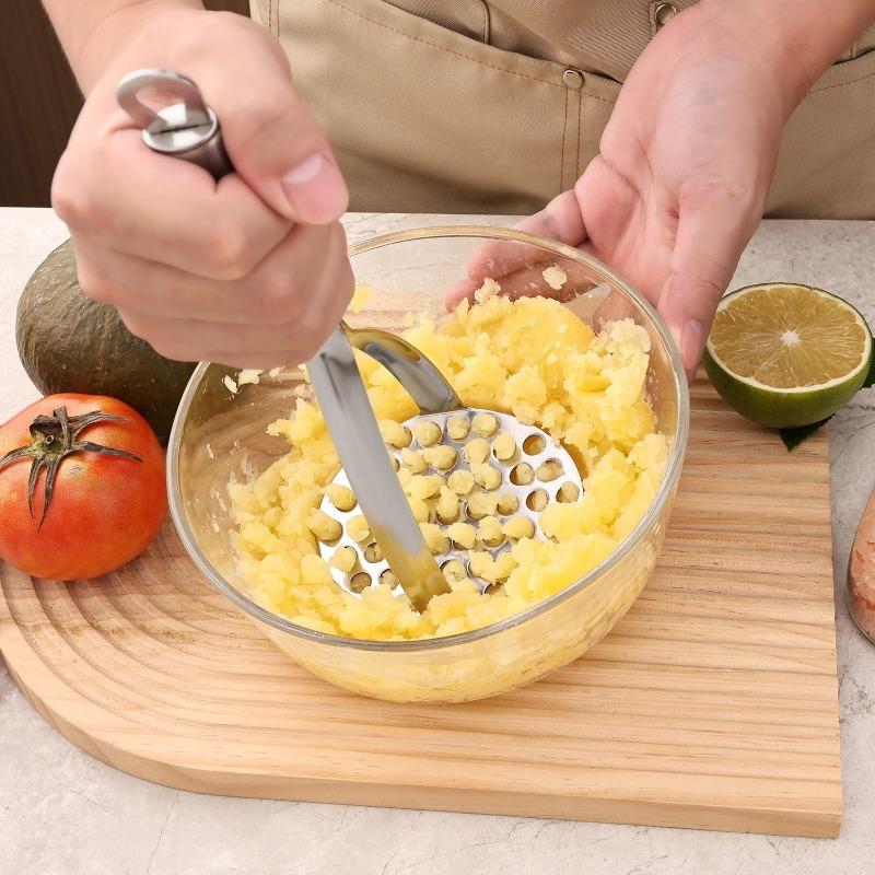 1Pc Stainless Steel Potato Press, Household Potato Mud Press, Manual Masher, Potato Press Multi-functional Kitchen Gadget