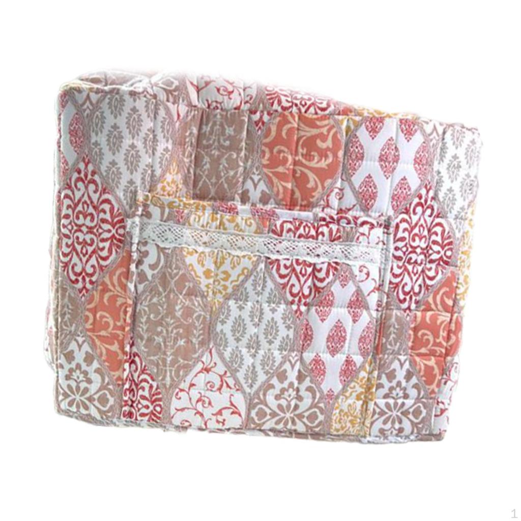 Cover for Sewing Machine, Elegant Tool Storage Bag with Floral Print And Pocket.