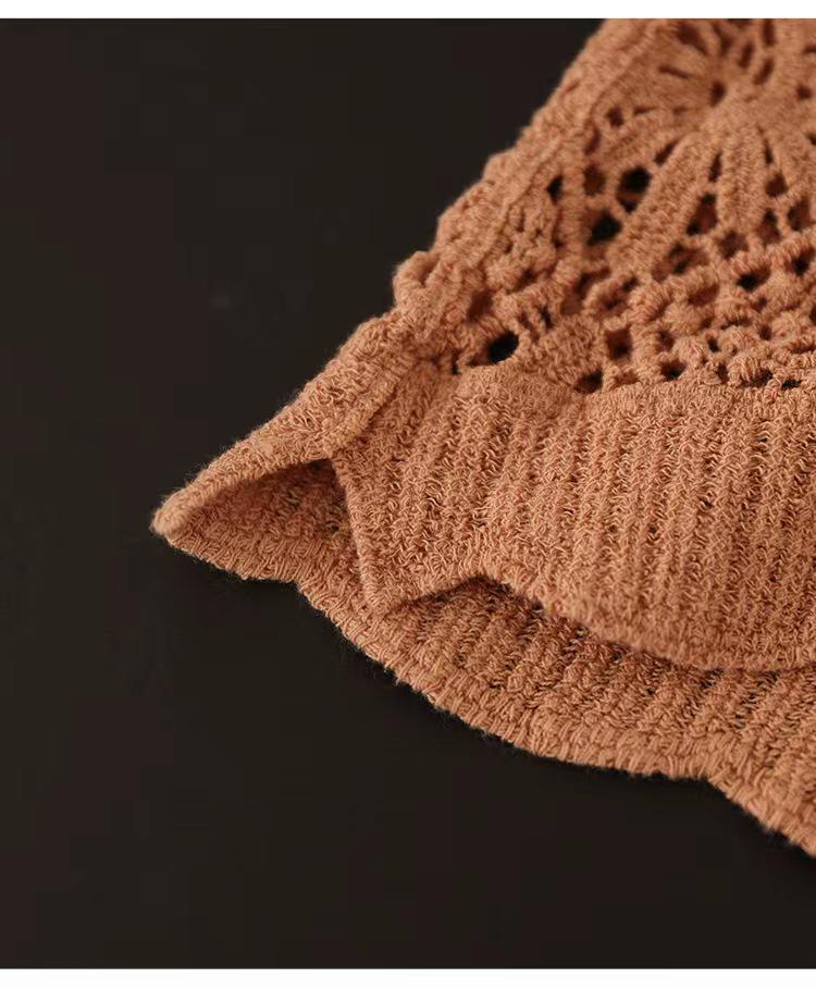 Women's Retro Knitted Sleeveless Cardigan: Hollow Out Vest for Spring, Summer, and Autumn - Loose Plus Size Fashion Top