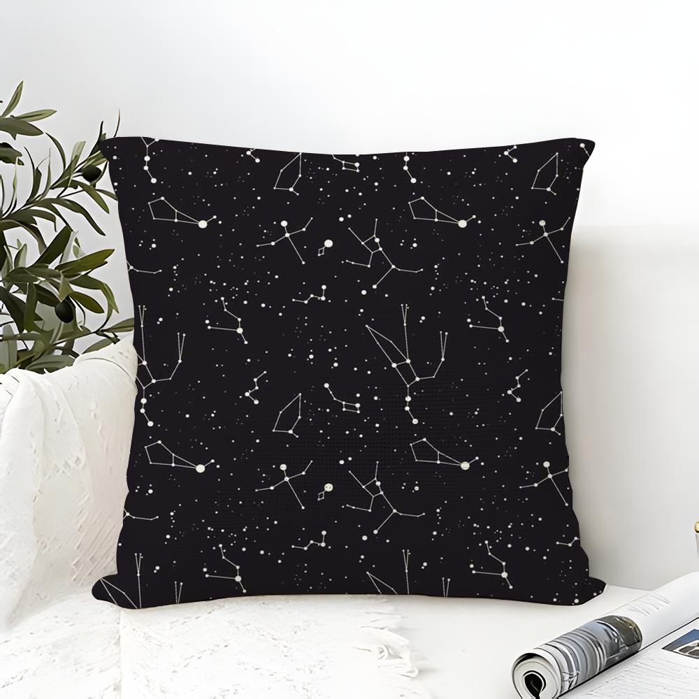 Dreamy Romantic Constellation Pattern Pillow Case Linen Pillow Case Sofa Home Decor Cushion Cover Cushion Cove