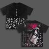 2026 Bleach Byakuya Kuchiki Double Sided Anime Graphic Vintage Washed Black T-Shirt Unisex Oversized Y2K Streetwear Cotton Tee