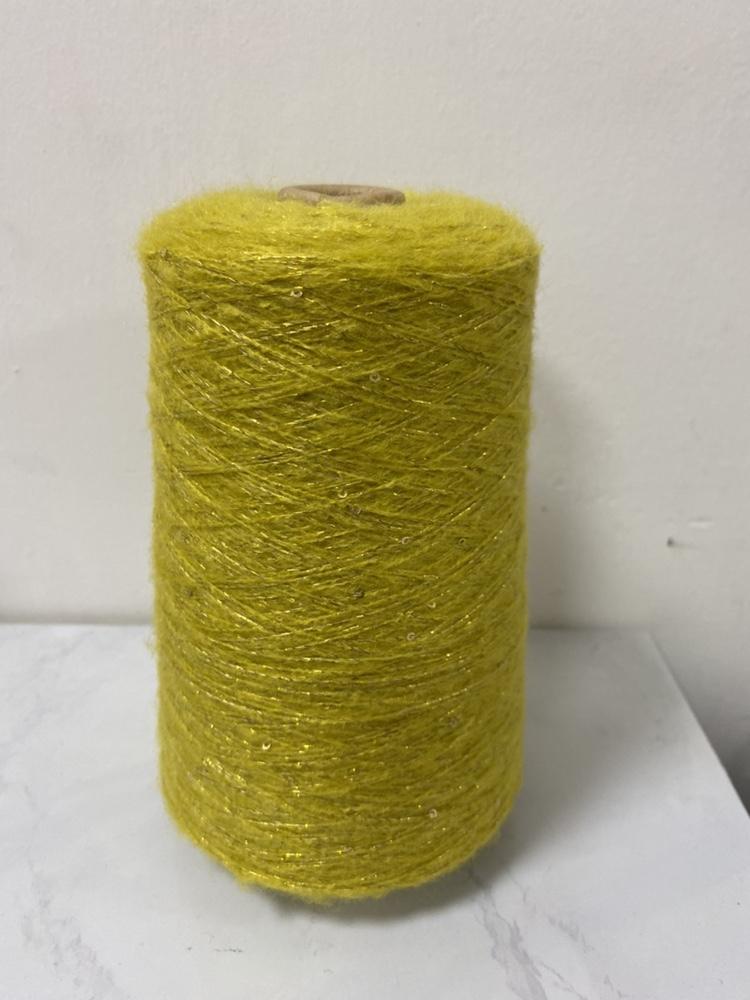250g Bright Wire Mohair Yarn with Sequins for Crochet Knitting Clothing DIY Dolls Sweater Soft Thin Wool Thread Comfortable Blue