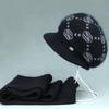 Elegant Winter Woolen Hat & Scarf Set for Women: Warm, Thick Knit with Ear Protection, Perfect for Middle-Aged & Elderly Ladies.