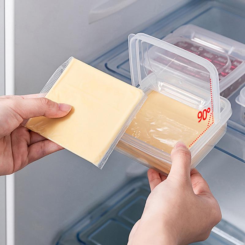 1 Stück Butterkäse Aufbewahrungsbox Tragbar Kühlschrank Obst Gemüse Frischehaltende Organizer Box Transparenter Käsebehälter