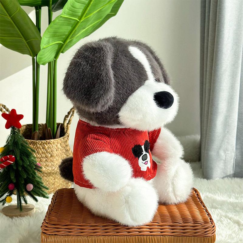 Cute Sweatshirt, Cloth Dog, Husky Plush Toy Sitting Puppy Doll Pillow Supermarket Rag Doll