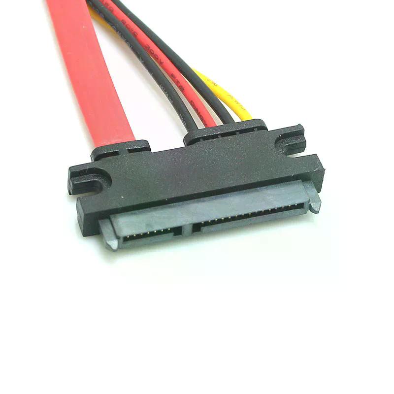 Sata 22 Pin Male To Female Sata Extension Cable SATA 22 Pin Male To Female 7+15 Pin Sata Data Power Combo Cable Hard Disk