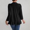 Women's Fashionable Casual Three-Quarter Sleeve Solid Color Cardigan Jacket
