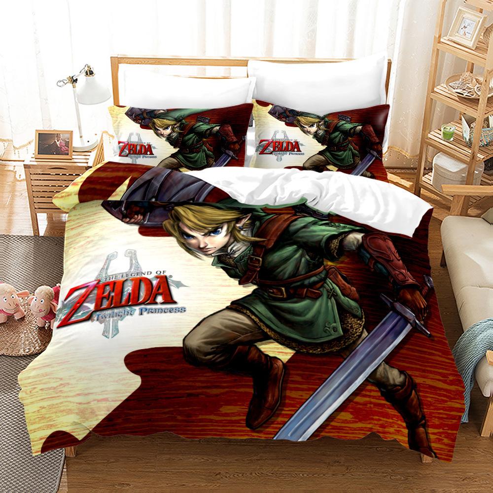 3D Digital Printing Three-Piece Quilt Cover Bedding The Legend Of Zelda