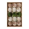 15 Piece Velvety Baubles Hanging Ornament Christmas Tree Ball Decoration Set for Holiday Tree Styling, Wreaths, Mantel Gift Wrapping