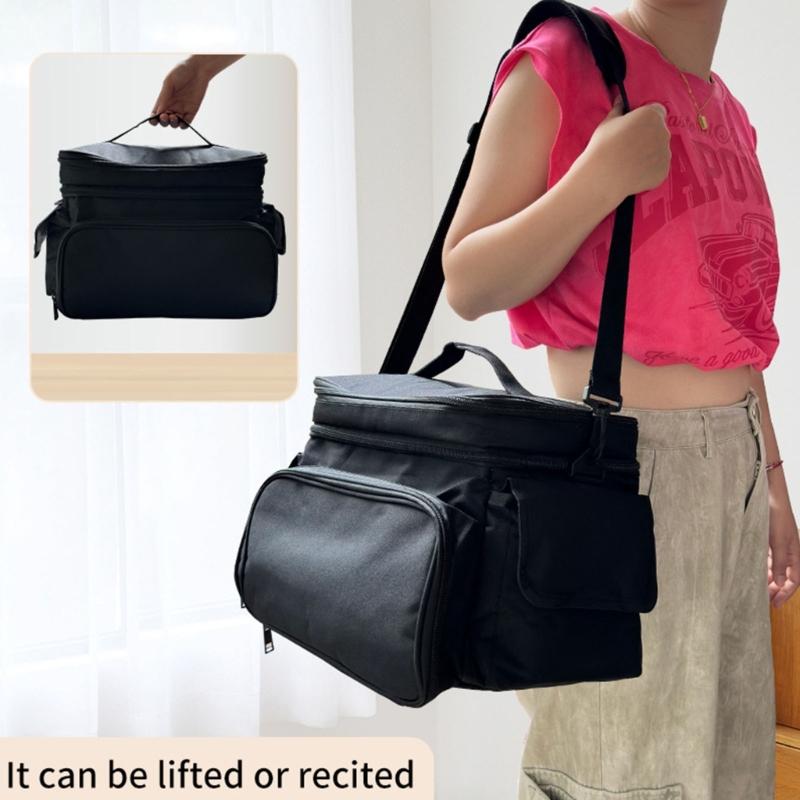 Dvouvrstvý úložný box na šicí potřeby, voděodolný, tkanina odolná proti roztržení, organizér na řemeslné potřeby s ramenními popruhy