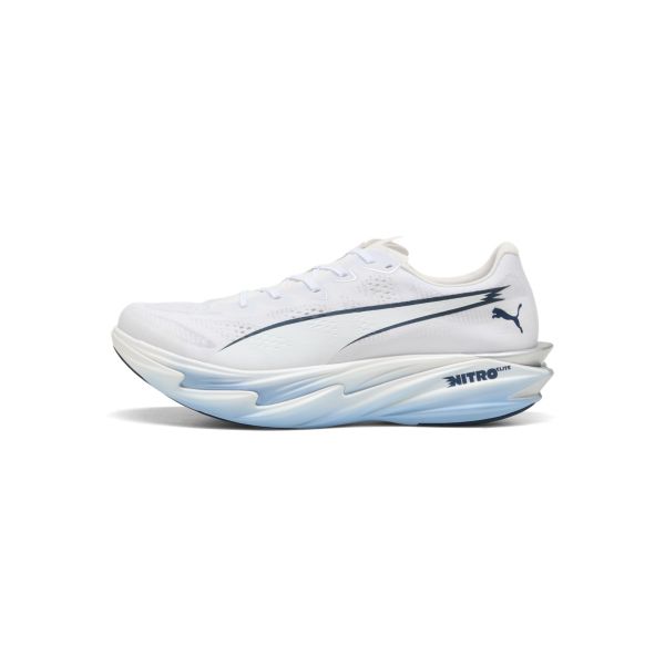 Puma Deviate Nitro Elite 4 2E Wide Comfortable Breathable Durable Responsive Running Shoes Men Sneaker White 312127-09