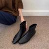 Vintage Suede Woman Stretch Slim Short Boot Casual Low Heel Shoes Autumn Ladies Party Mordern Ankle Shoes