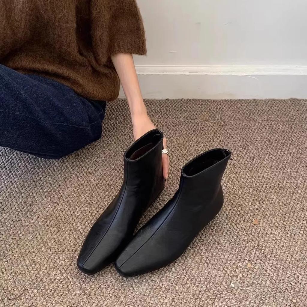 Vintage Suede Woman Stretch Slim Short Boot Casual Low Heel Shoes Autumn Ladies Party Mordern Ankle Shoes