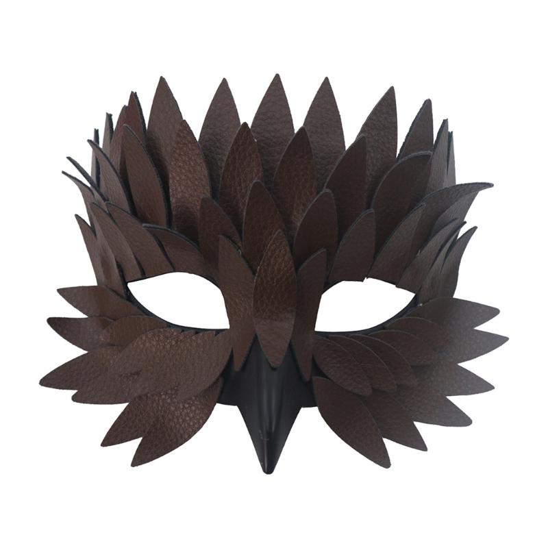 Unique Bird Beak Feather Style Half Face Mask Cosplay Accessory For Costume Parties Masquerades Theme Event