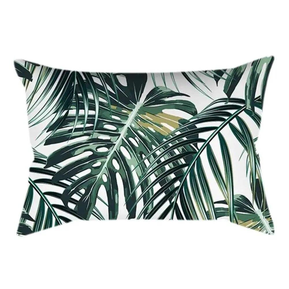 Rectangle Cushion Cover Plant Art Polyester Home Decor Elegant Pillow  For Living Room Sofa 30x50cm