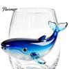 Unique Sea Creature Drinkware Octopus Stemless Wine Glass, 3D Marine Animal Printed Bar Shape Cocktail Cup Borosilicate Glassware, for Cocktails