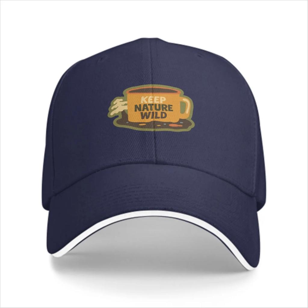 Keep Nature Wild Coffee Mug Graphic Baseball Cap Unisex Casual Adjustable Polyester Hat