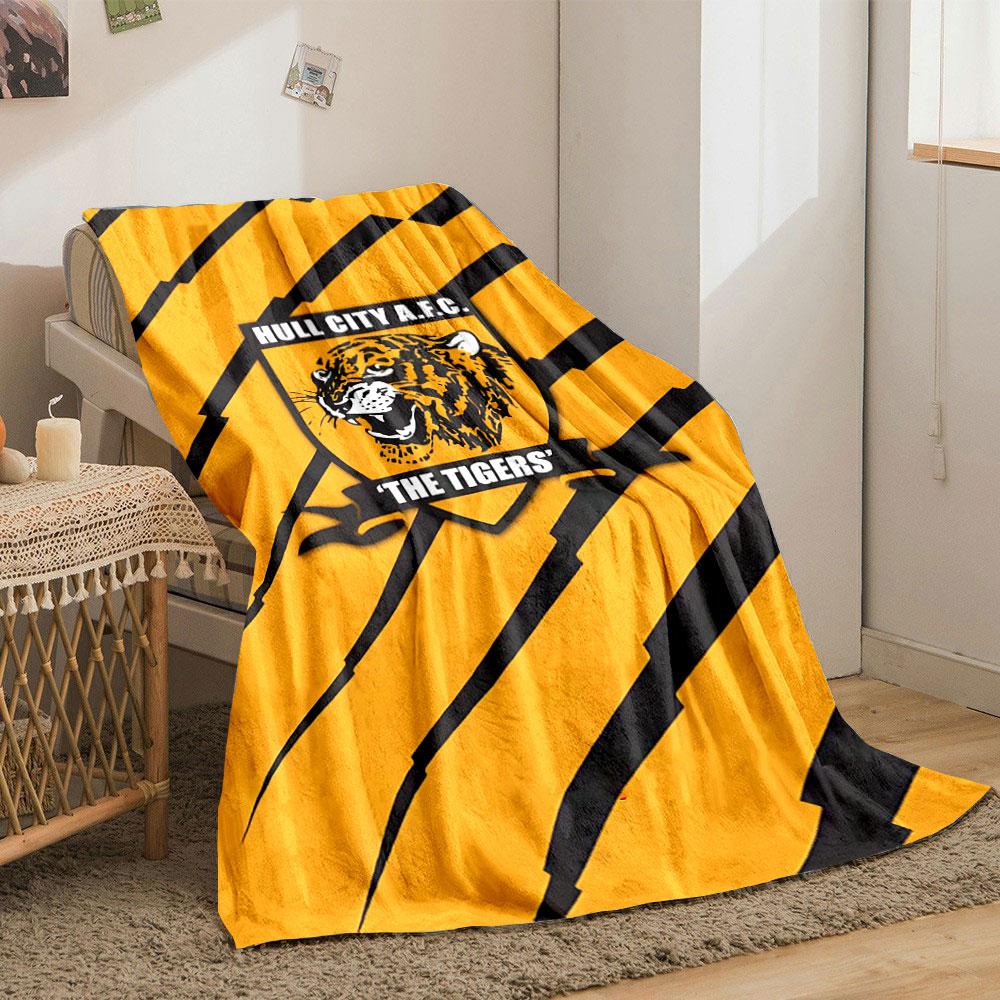 Hull City Tigers Logo Blanket print blanket soft and cozy perfect for the living room bed sofa or a nap,gift