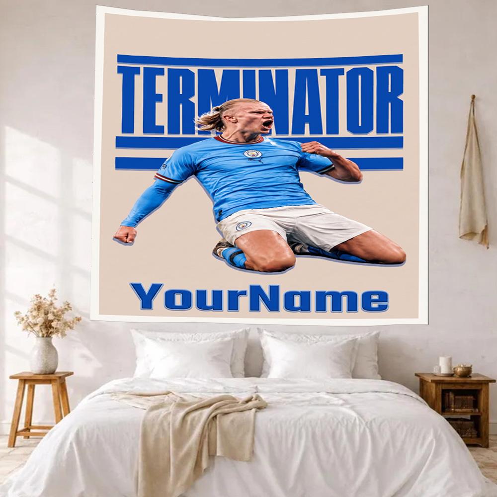 Haaland Custom Your Name Wall Decor Tapestry Art For Pet Memorial Birthdaywedding Party Backdrop Family Gift