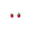 Korean Style Cute Strawberry Drip Oil Stud Earrings for Women