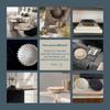 Durable Resin Decorative Bowl Living Room Modeling Coffee Table Bookshelf Decors Fruit Bowl Fluted Ruffle